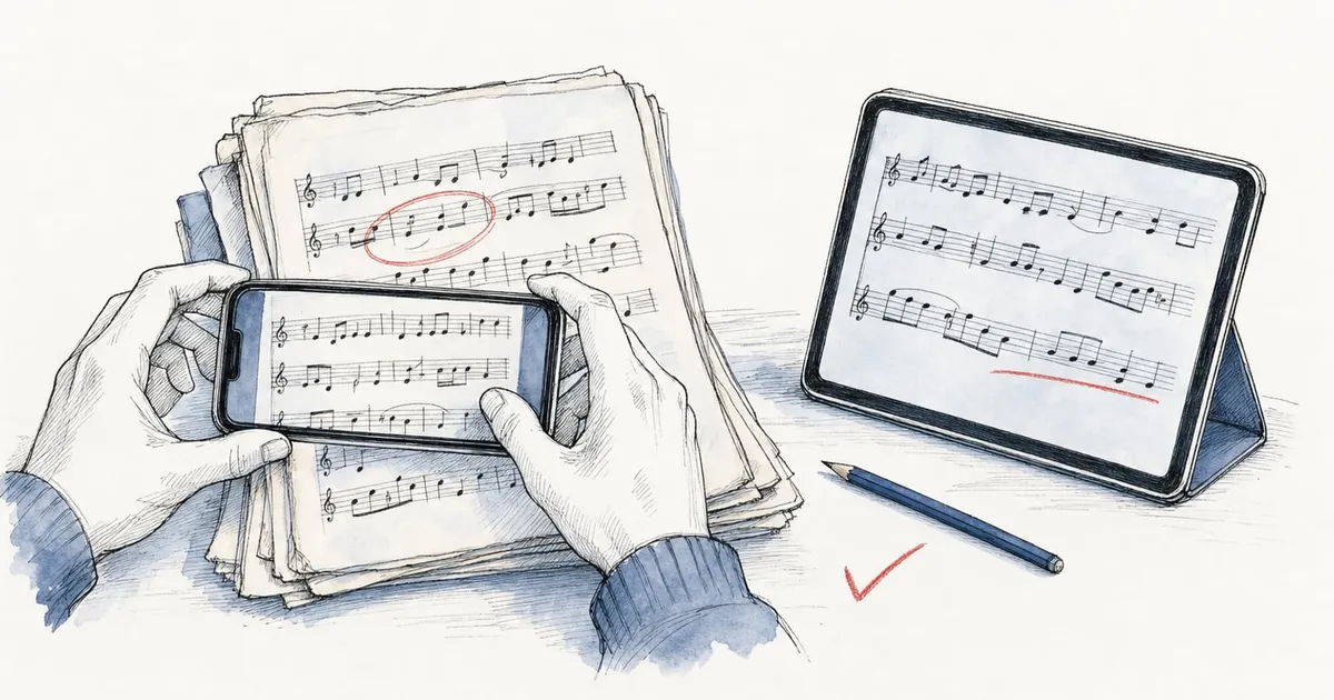 How to digitize sheet music: scan, clean up and import your library